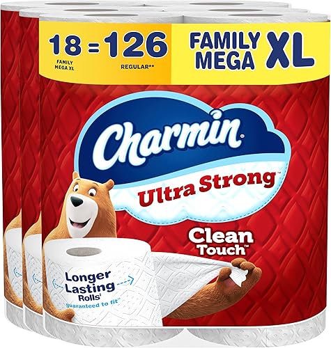 Miniatura 11 de Charmin Papel higiénico ultra fuerte, 12 rollos familiares Mega XL, papel de baño de 2 capas