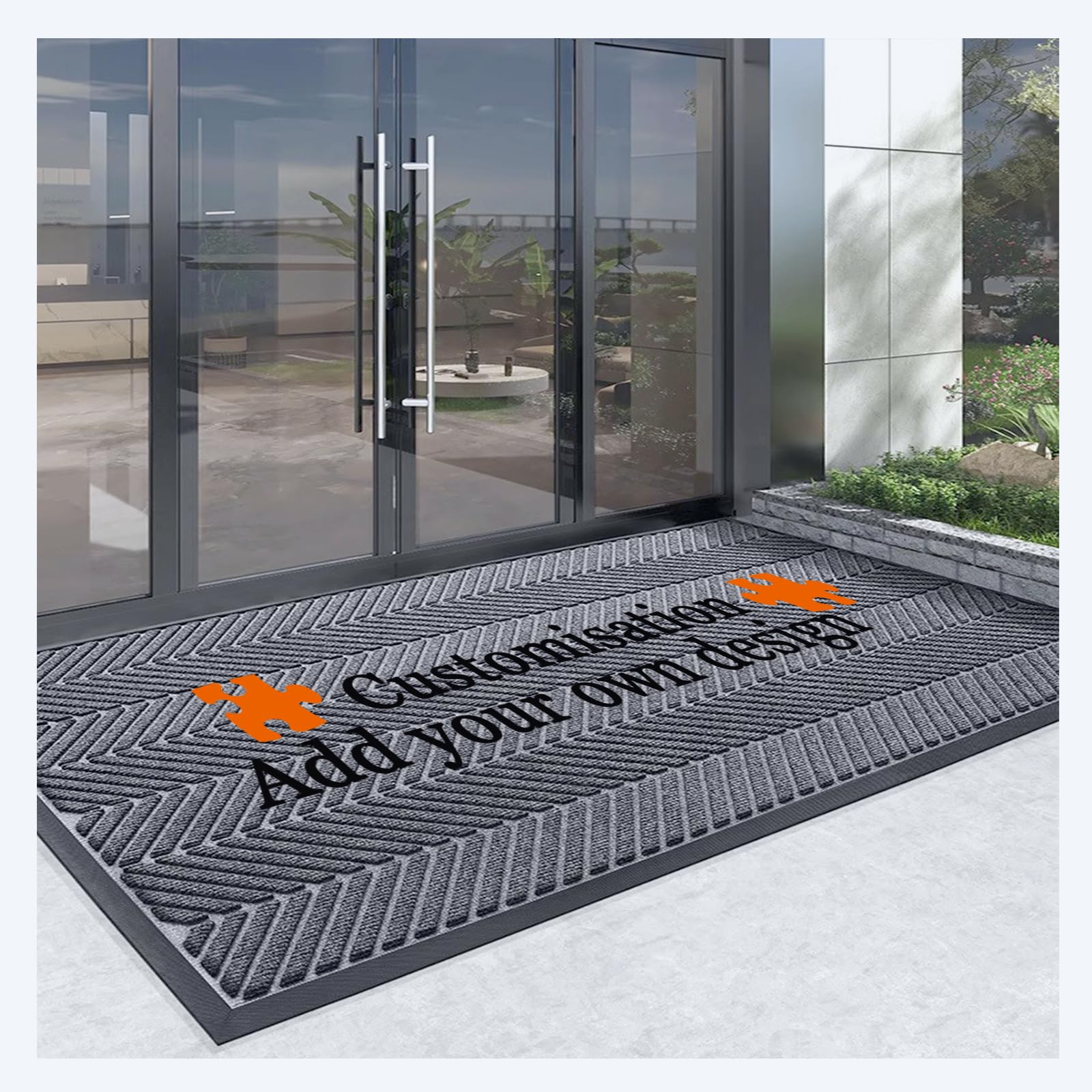 Alfombra Personalizada,Felpudos Personaliza con Texto, Frases,Nombres Personalizar Alfombras de Baño Alfombras Exterior Personalizado para la Entrada de casa o Pasillo o Oficina (180x120cm)