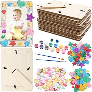 ZYNERY 12 Packs Picture Frame Painting Craft Kit, 7.5 x 5.5 inch DIY Unf...