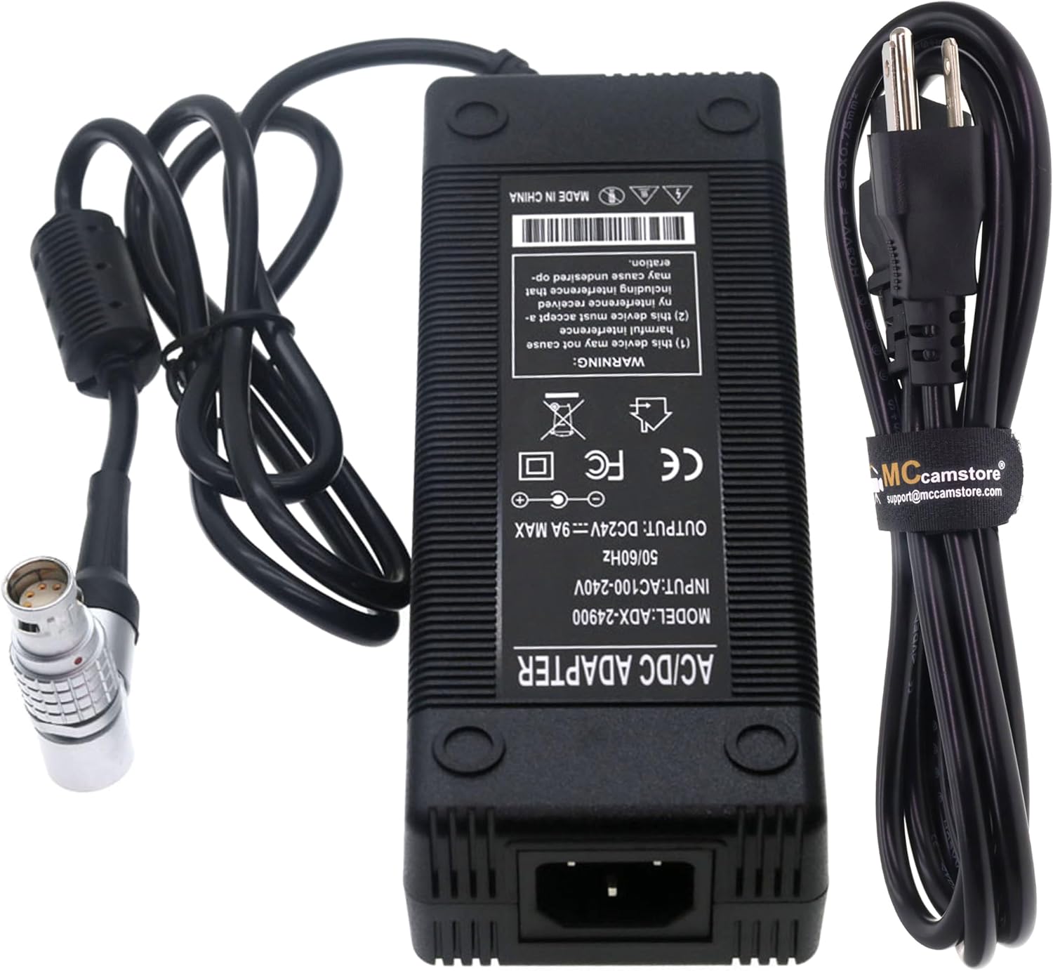 ARRI Alexa 35, Alexa Mini, Mini LF, Amira Camera AC Power Supply Adapter, Rotatable 8 Pin Female Connector 24V 9A