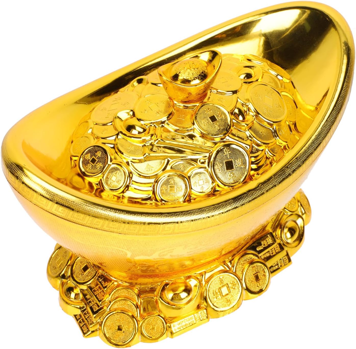 Gold Ingot Candy Storage Box, Reusable Portable Plastic Wedding Prop