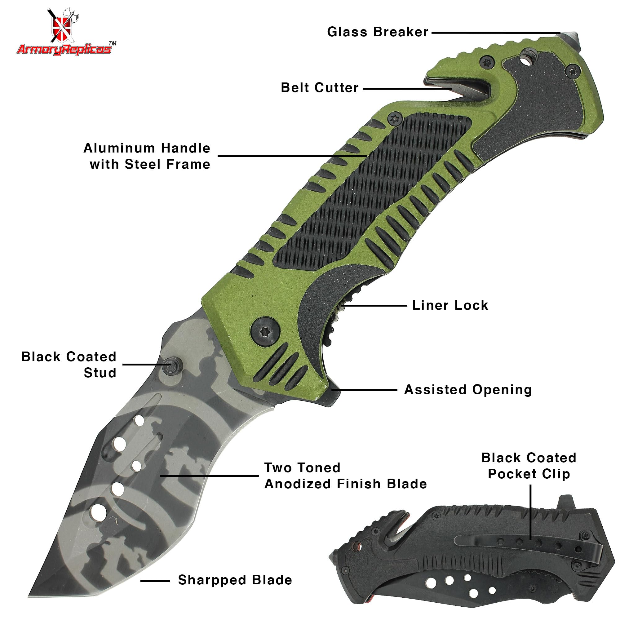 Armory Replicas Emergency Night Watch Assisted Blade Knife