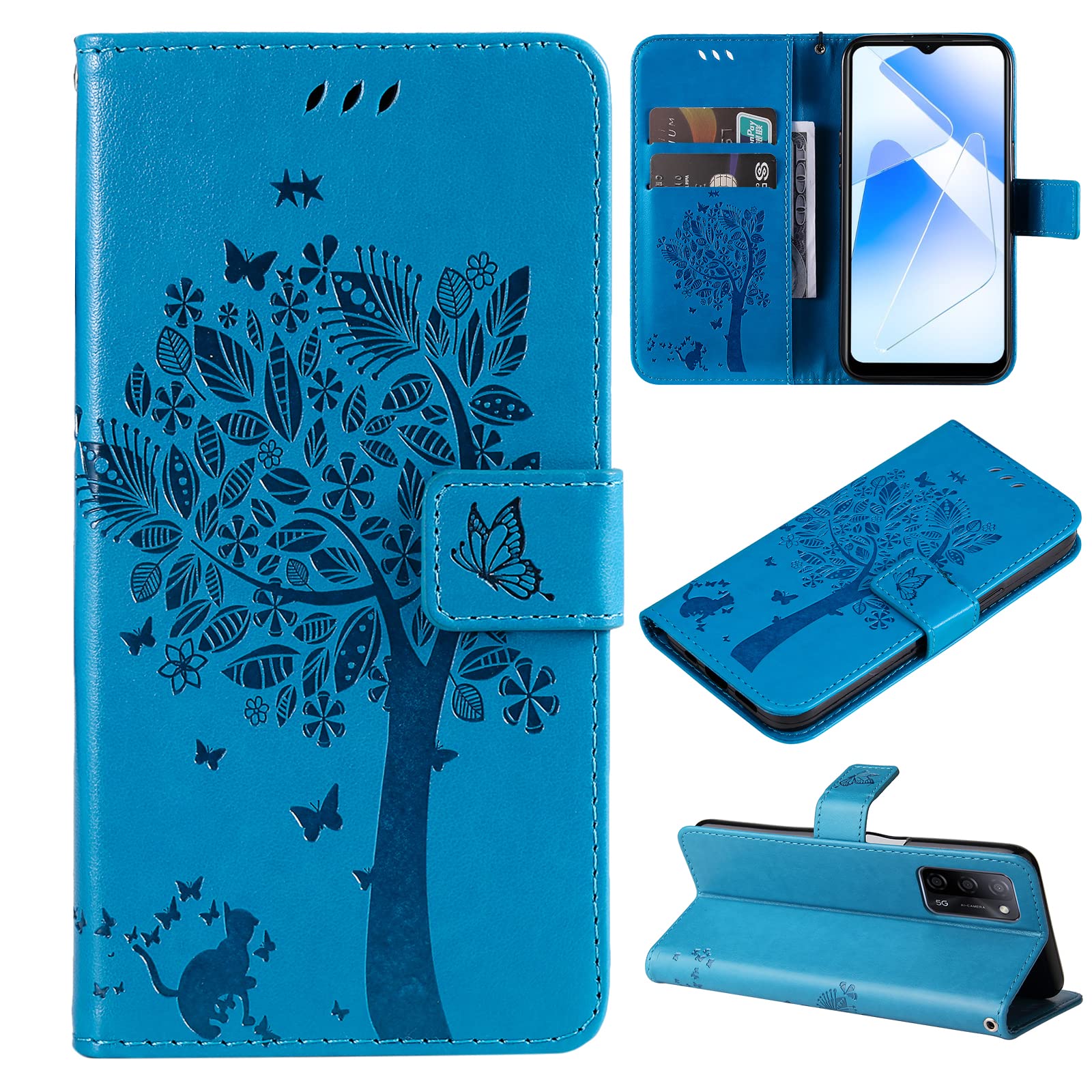 Sunrive Cover compatibile con Oppo K9 Pro, Custodia con supporto
