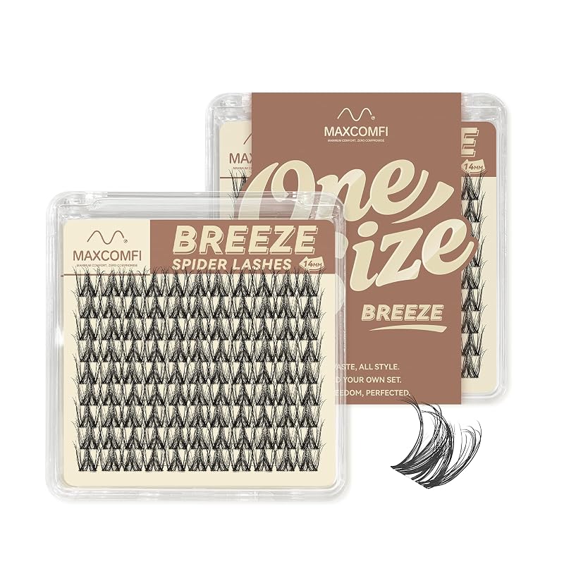 Cílios postiços em tufos MAXCOMFI Spider Lash, curvatura DD, 14 mm, fibra 0,05 mm
