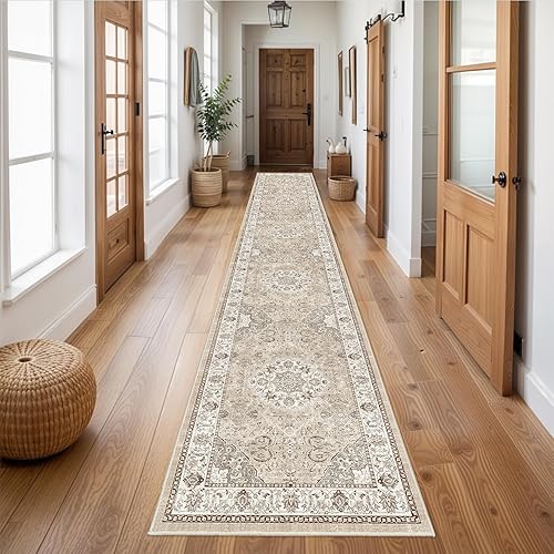 Miniatura 531 de Alfombra lavable para pasillo y de cocina, alfombra de entrada, vintage, suave para el suelo, alfombra antideslizante para interiores, para baño
