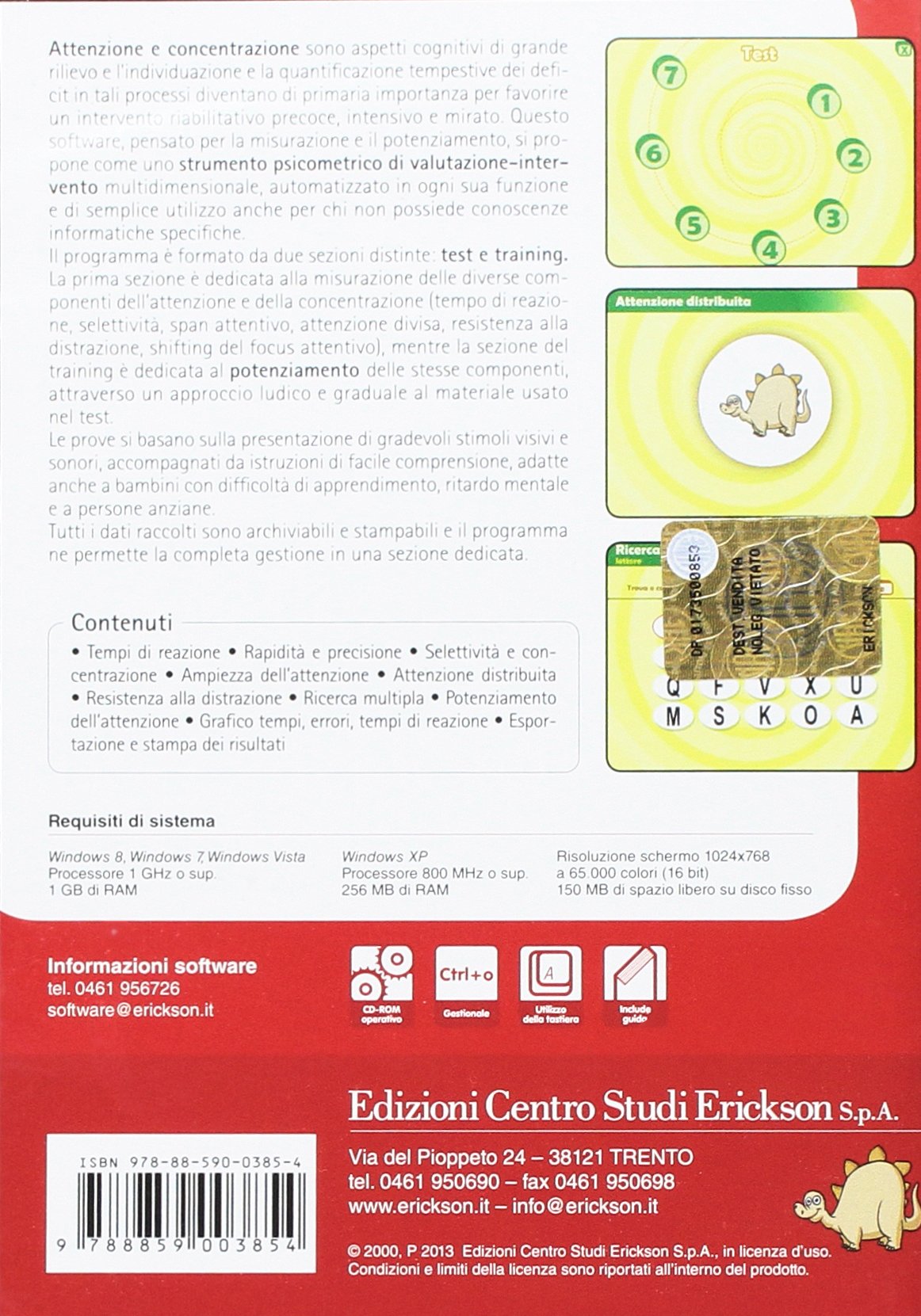 Attenzione e concentrazione. 7 test e 12 training di potenziamento. CD-ROM