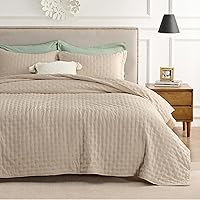 Vista 17 de Bedsure - Edredón King - Ropa de cama ultra suave para decoración moderna de dormitorio estilo casa de campo, edredón ligero para todas las 01