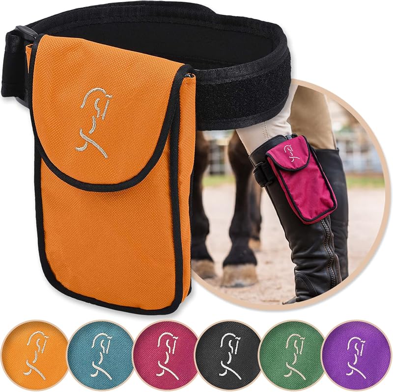 Porta-Celular para Equitação XL Woofhoof em Nylon 600D com Fechamento Magnético Laranja