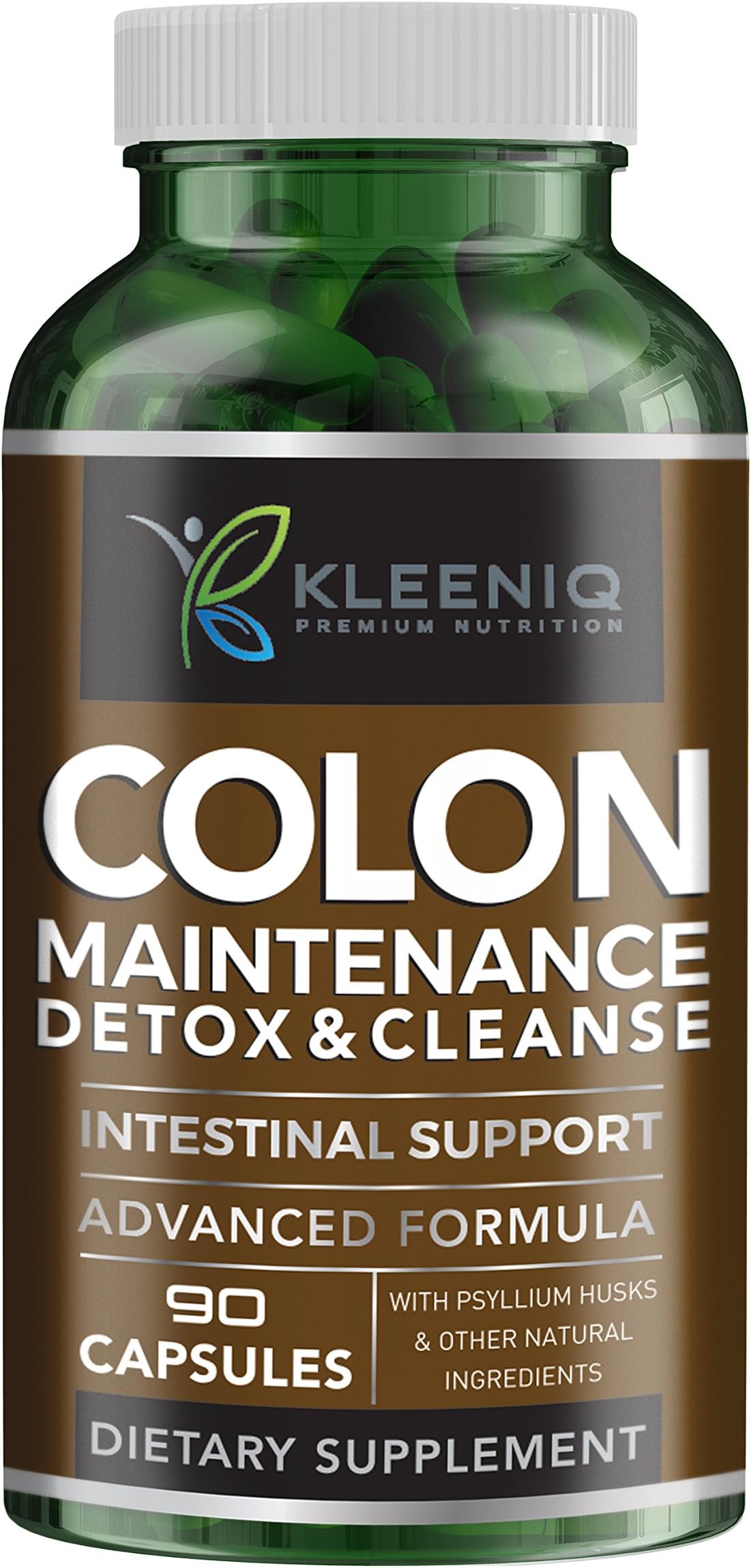 KLEENIQ ยฎ 30 Day Colon Cleanse & Detox 90 Capsules- Soft Formula for Daily use-for Monthly SupplyโSupport Cleansing Detox-Weight Loss Pillsโfor Best Potency to Absorb Vitamins, Mineral and Nutrients