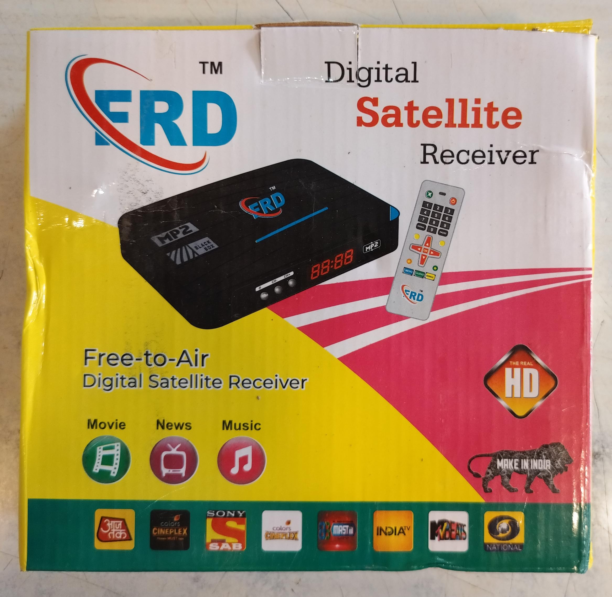 FRD Digital Free-to-Air Satellite Receiver, DTH Set Top Box with Remote, Free Dish Setup Box-image-31
