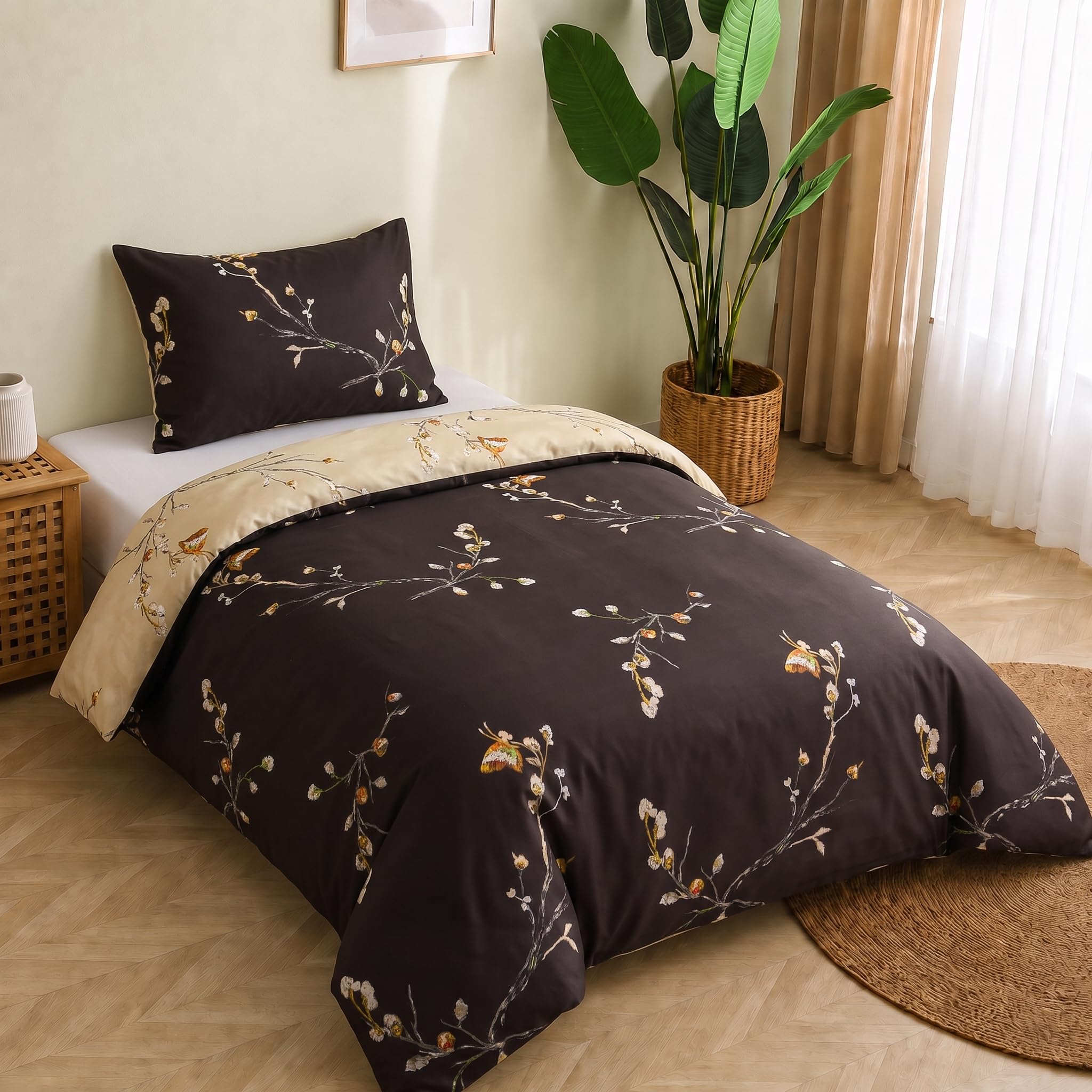 Lazzaro Single Duvet Cover Set Premium Brushed Microfiber Quilt Cover | Hypoallergenic, Reversible, Zipper Closure, Ultrasoft Quilt Cover, Single (90 × 190 cm), OEKO-TEX Certified, Machine Washable