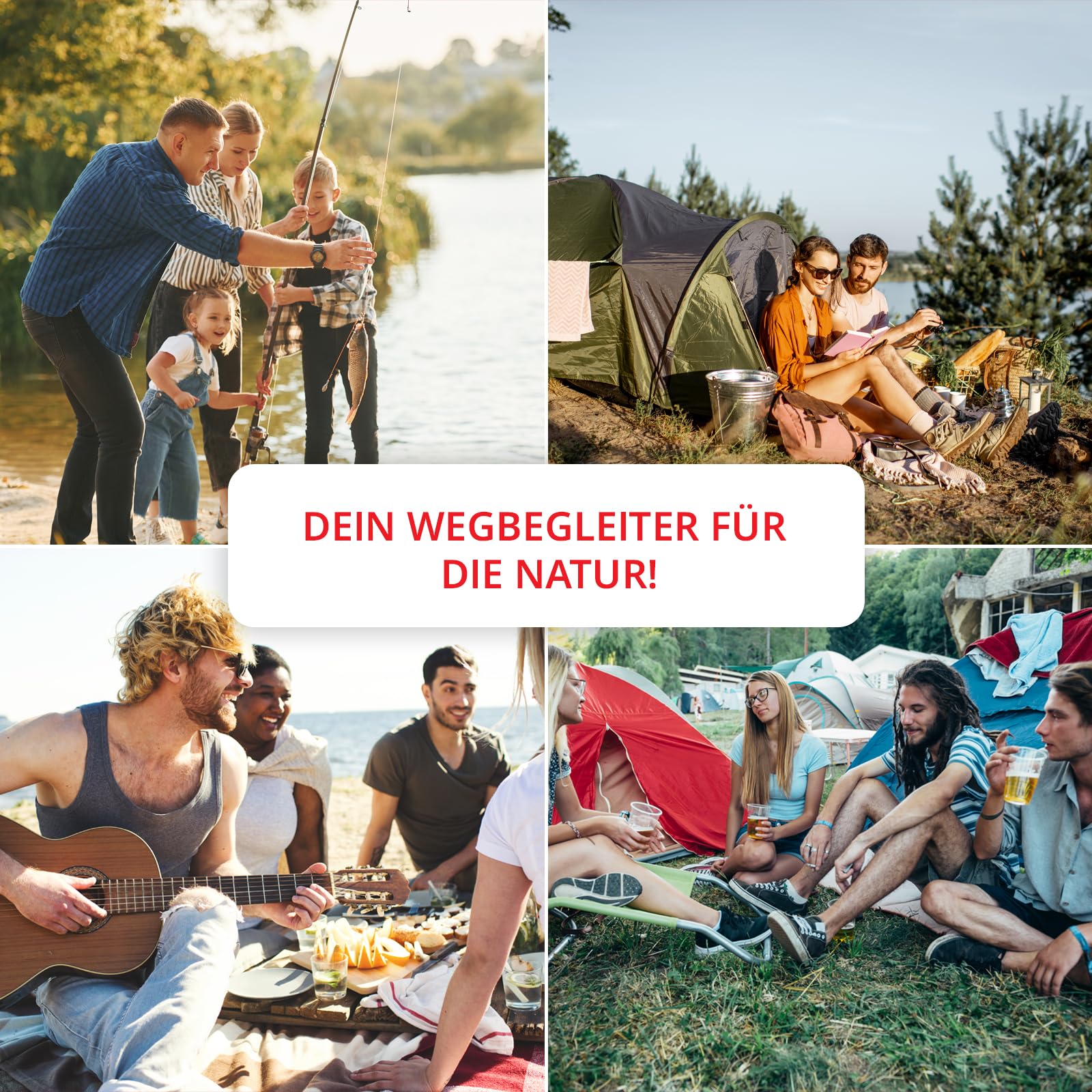 Grafner XXL Campingtisch in Holzoptik klappbar, 118 x 58 x 43 cm, niedrige Ausführung, kleines Packmaß mit Tasche, stabil und tragbar, bis 50 kg, Carbonstahl, Rolltisch Klapptisch Picknick Tisch Holz