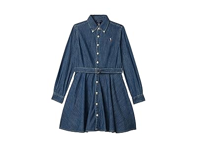 Polo Ralph Lauren Kids Belted Cotton Denim Shirtdress (Big Kids) Girl