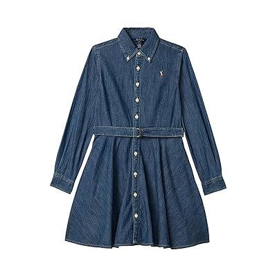 Polo Ralph Lauren Kids Belted Cotton Denim Shirtdress (Big Kids) Girl