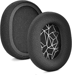 Replacement Fabric Ear Pads Cushion Earmuffs Compatible with SteelSeries Arctis 3 / Arctis 5 / Arctis 7 Arctis 9 / Arctis 1 / SteelSeries Arctis pro Lossless Wireless Gaming Headphone (Black_Gray)