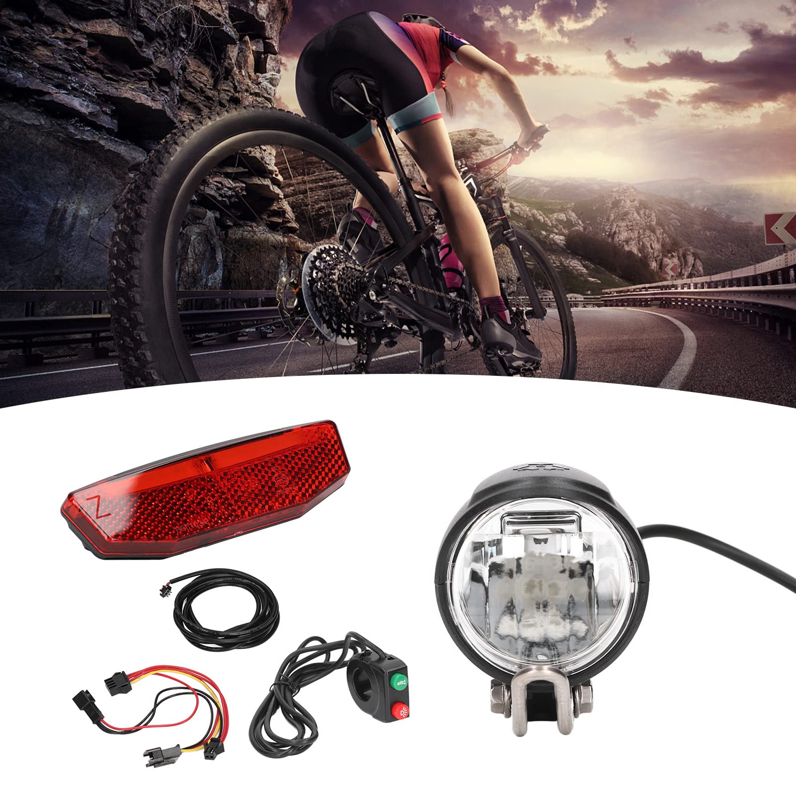 Feu Avant Vélo ROCKBROS – Alliage Alu, Type C, Recharge USB – Neuf
