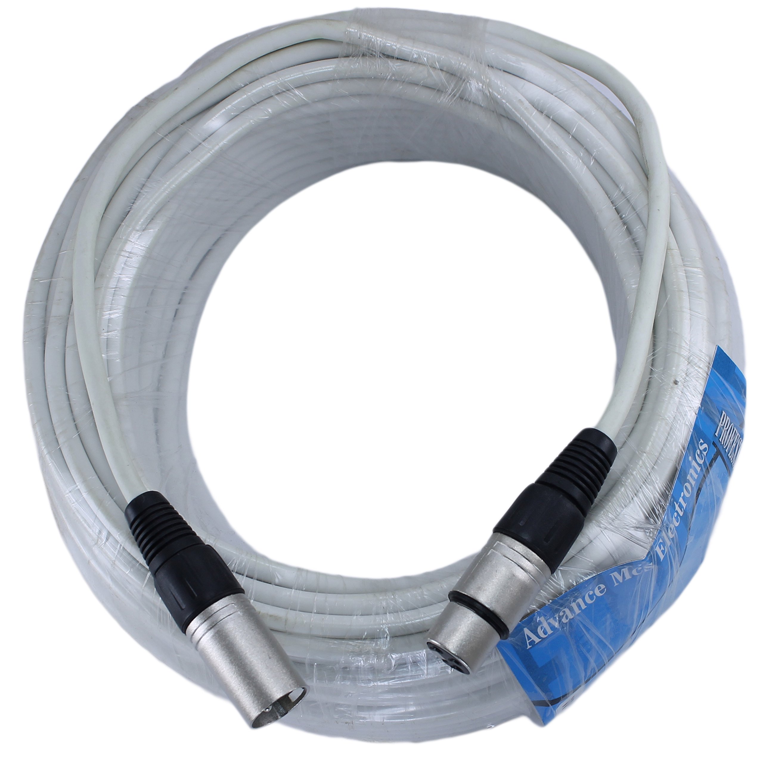 MCSPROAUDIO 100 Foot Male to Female XLR Microphone Cable (White)