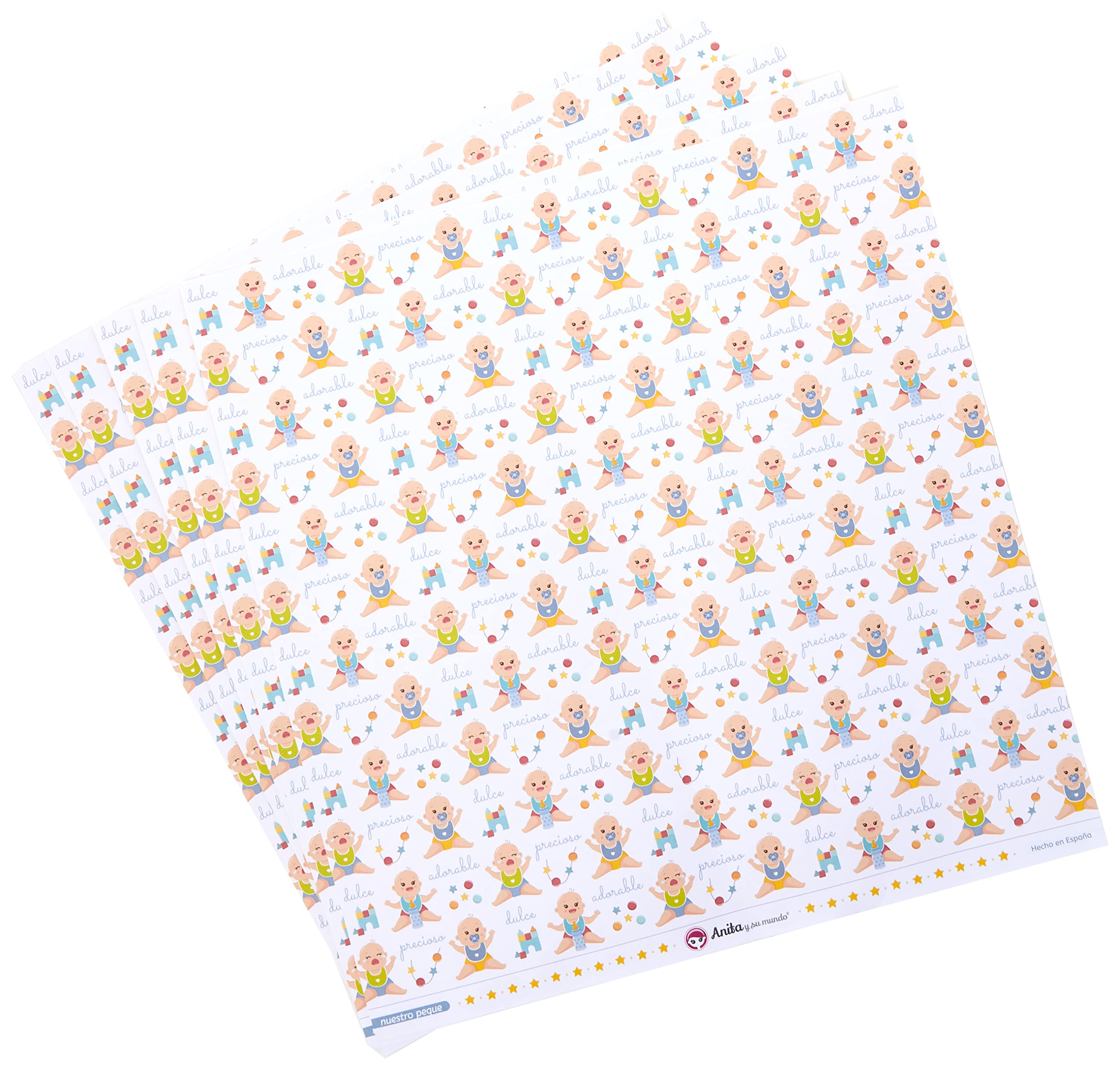 Anita and Su Mundo Collection Our Small Scrapbooking Papers, Paper, Babies, 12" x 12"