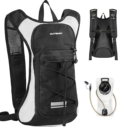 OUTSKIRT Hydration Backpack with 2L Water Bladder, Lightweight and Breathable Running Hydration Pack, Water Backpack for Hiking, Cycling, Trail