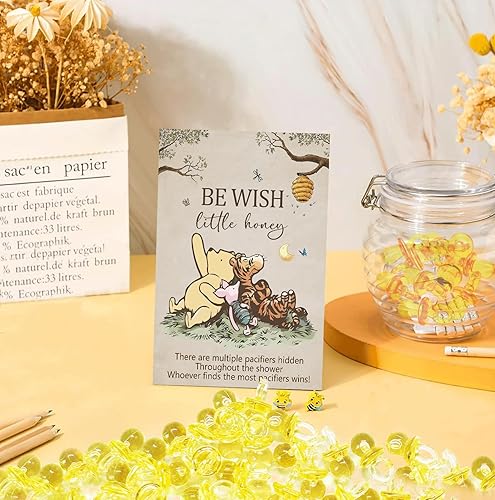 Miniatura 3 de Winnie Baby Shower Games the Pooh Snow Parade Juego de caza Chupete Juegos de Baby Shower Juegos Clásicos Winnie Decoración Juegos de Cumpleaños (Be