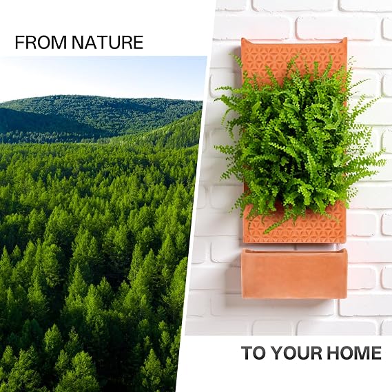 dadop Terracotta Self Watering Wall Pots for Indoor Plants, Hanging Planters for Indoor Plants Holder, Terra Cotta Pot Home Decor