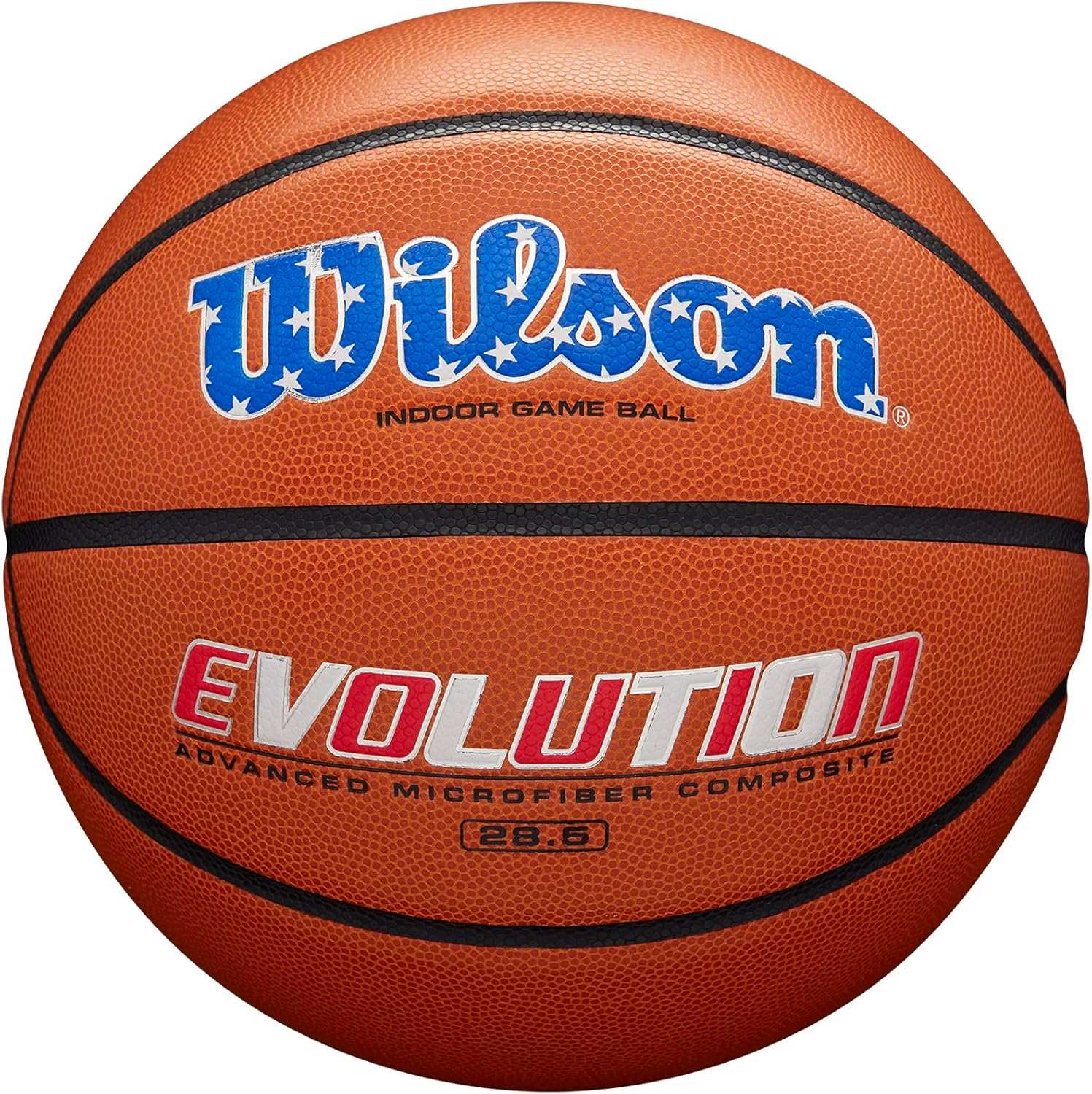 WILSON Evolution Indoor Game Basketballs - Size 5, Size 6 and Size 7 USA Size 6 - 28.5"