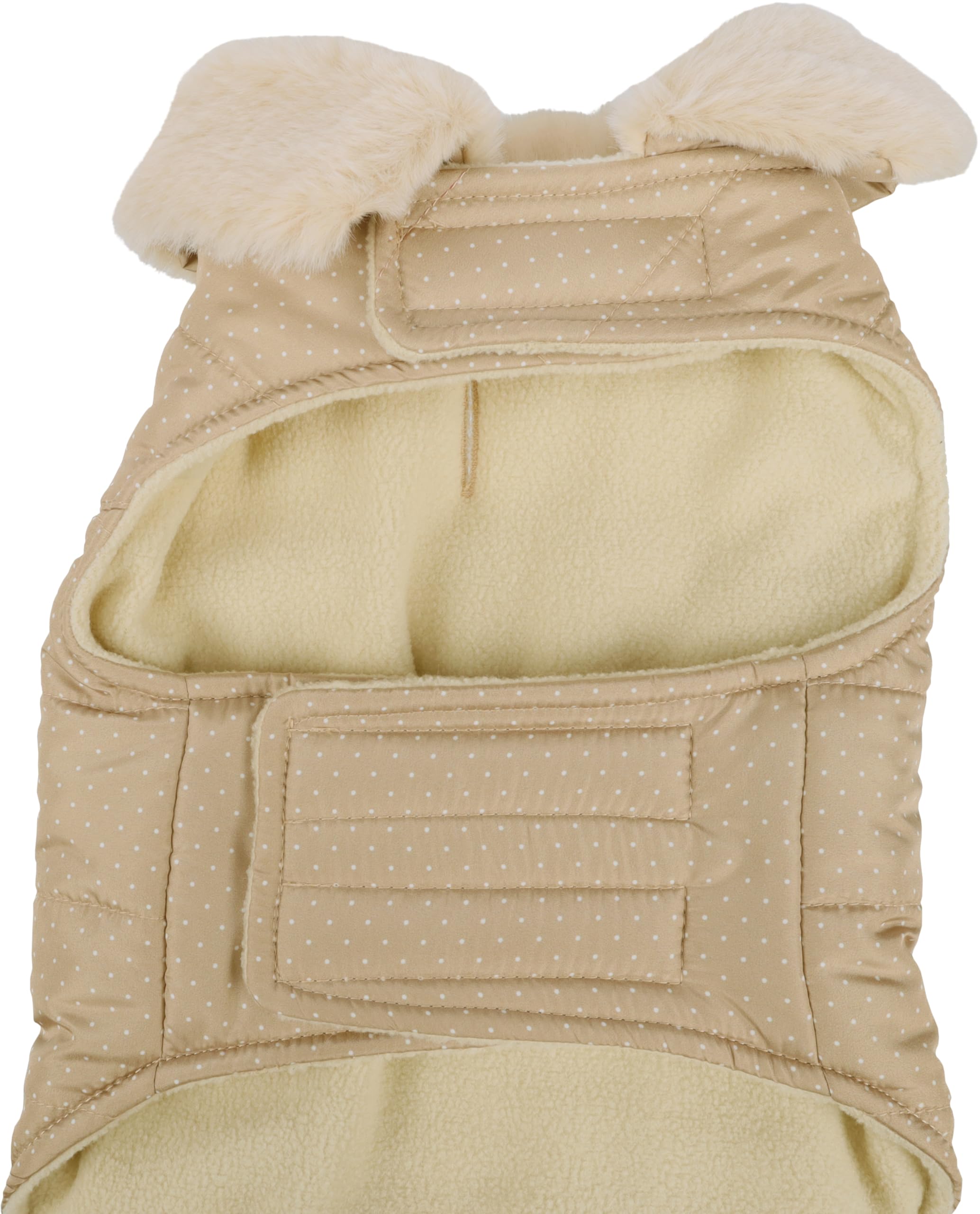 Manteau Chien – Guzzi Rose – A:35cm – Polyester – Lavable à 30°C – Doublure Polaire Douce – Résistant à l'Eau – avec nœud décoratif – Flamingo