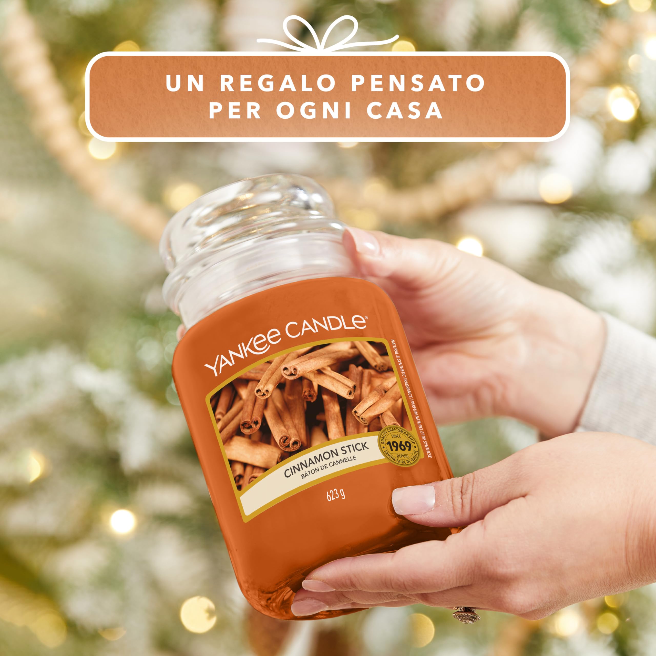Yankee Candle Candela Profumata In Giara Grande | Bastoncino Di Cannella | Durata Fino A 150 Ore | Cinnamon Stick, Candele in Giara Grande