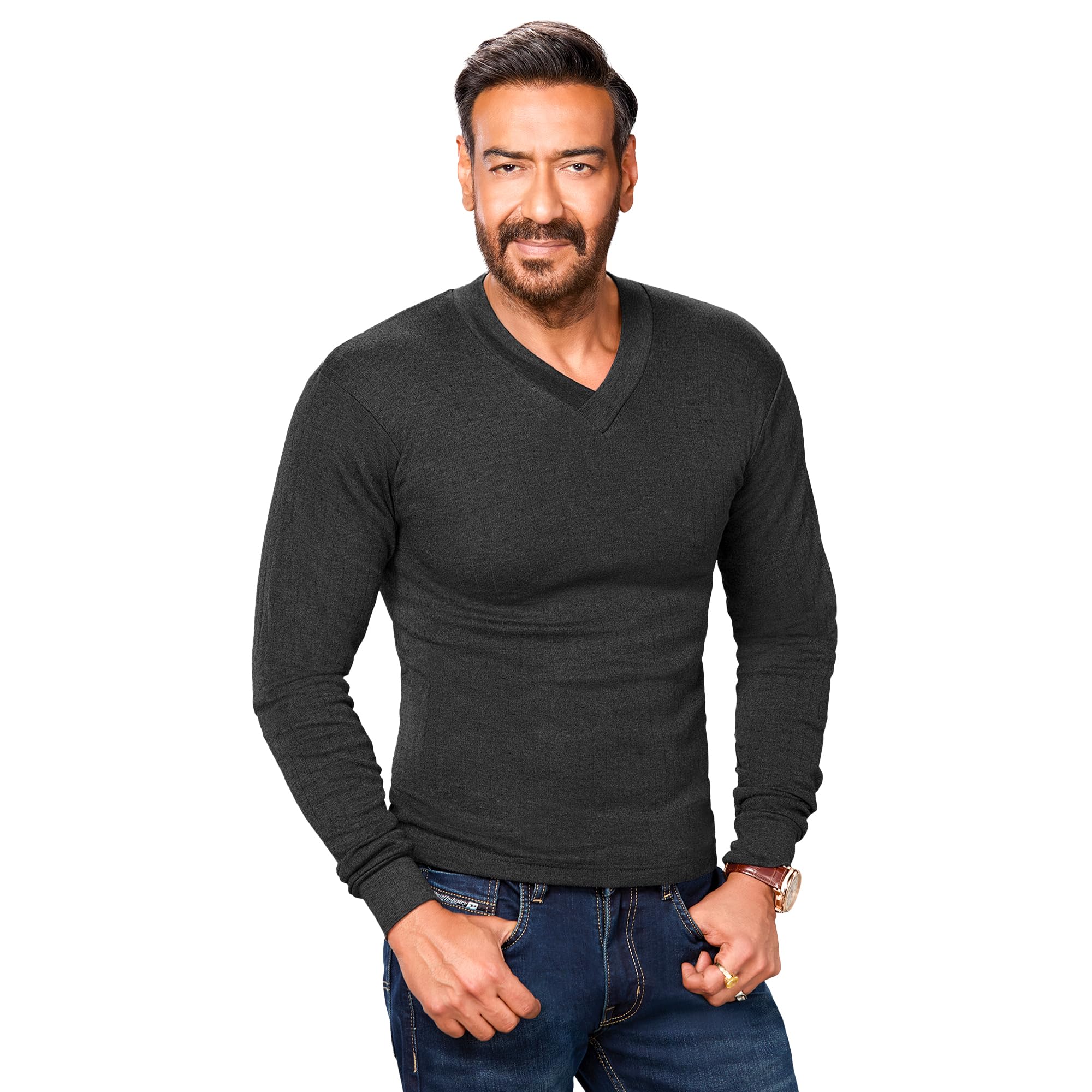 amul comfy Men's Parka V-Neck Full Sleeve Top|Super Combed Cotton Rich Regular Fit Body Warmer Thermal Top | Soft, Breathable & Naturally Insulated Winter Thermal Undershirt Top-picture-29
