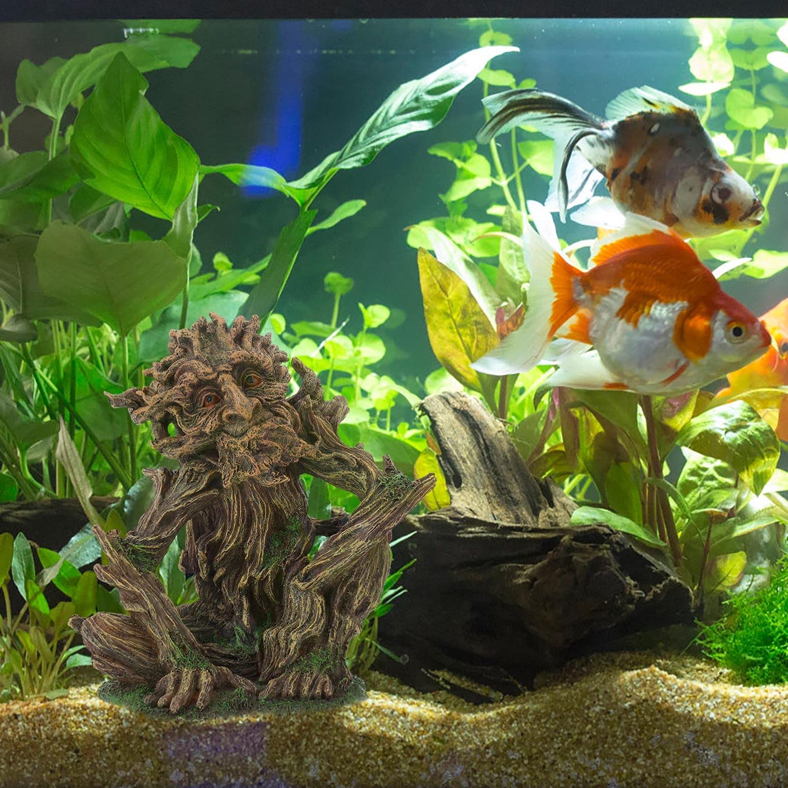 POPETPOP 2 Piezas Pecera Paisajismo Árbol Hombre Poseedor Decoración Aire Tronco Hueco Arbol De Acuario Tronco De Corcho para Hamsters Agua Piedras De Acuario Decoraciones De Acuario Resina