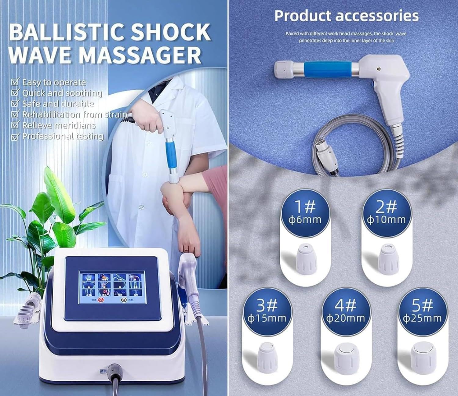 Massaggiatore Elettromagnetico, Macchina For Terapia Ad Onde D'urto Grey