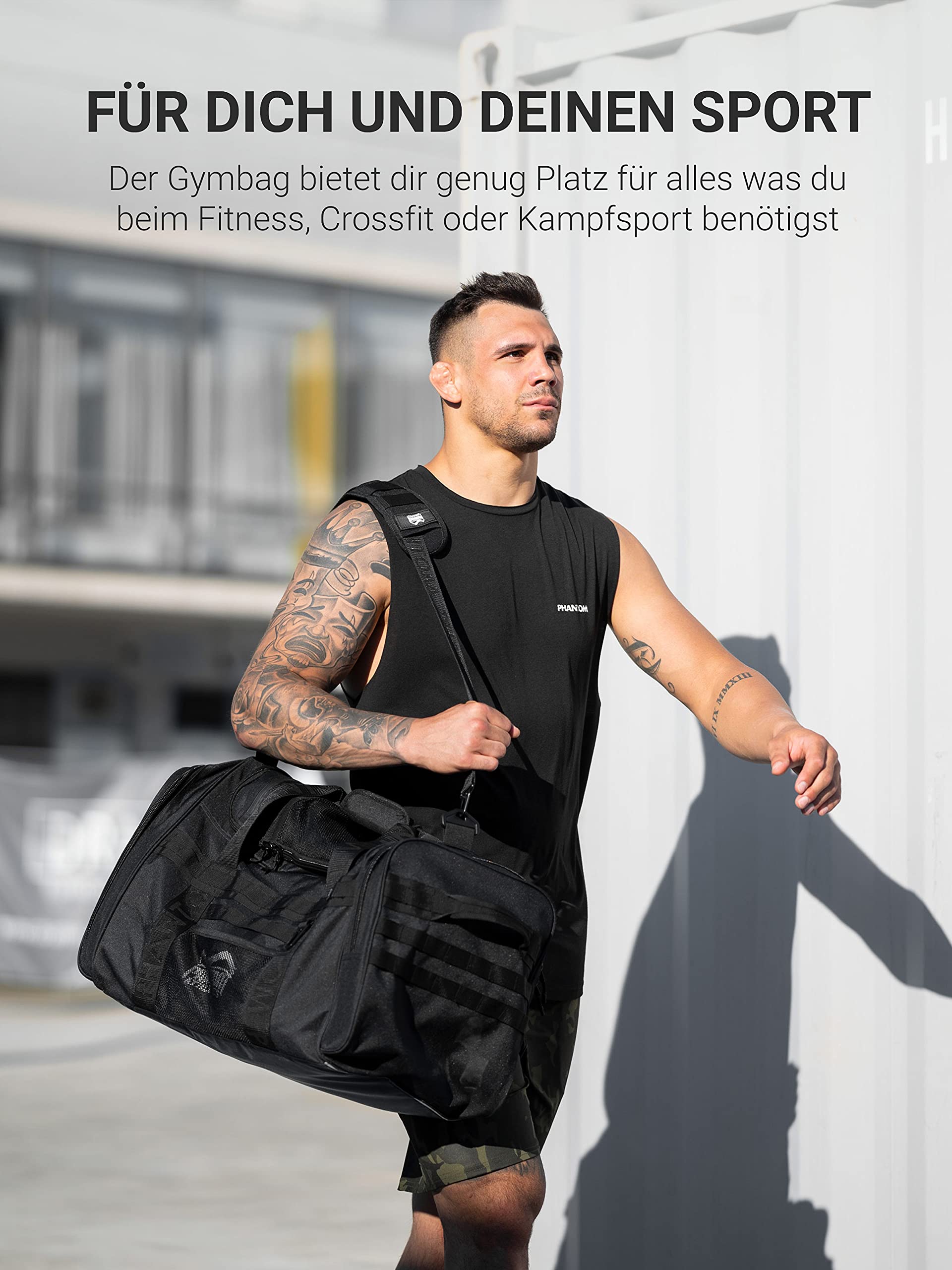 Phantom torba sportowa Tactic | Gym-Bag Fitness Training - 70 litrów, czarny, torba sportowa