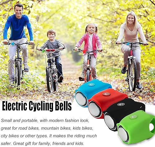 Miniatura 6 de Bocina de bicicleta eléctrica, campana de bicicleta de 120 dB, campanas de bicicleta súper fuertes, impermeable, 6 modos de sonido para bicicletas