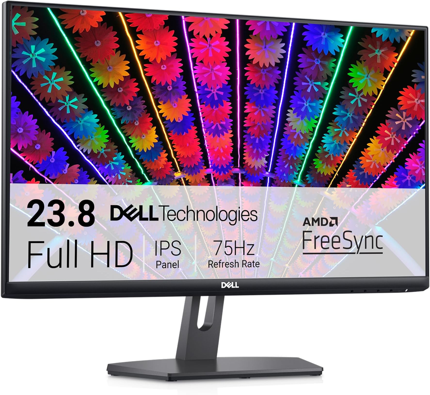 Dell S2421NX 24 Inch Full HD (1920x1080) Monitor, 75Hz, IPS, 4ms, AMD FreeSync, Ultrathin Bezel, 2x HDMI, 3 Year Warranty, Black