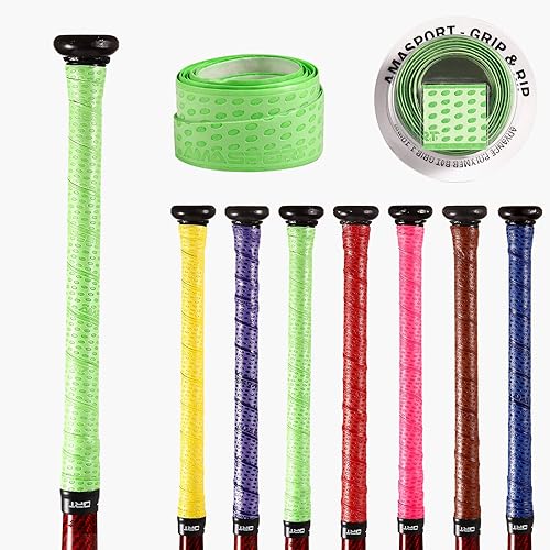 Miniatura 10 de Cintas de agarre para bate de béisbol, cinta de agarre para bate de sóftbol de 0.043 in