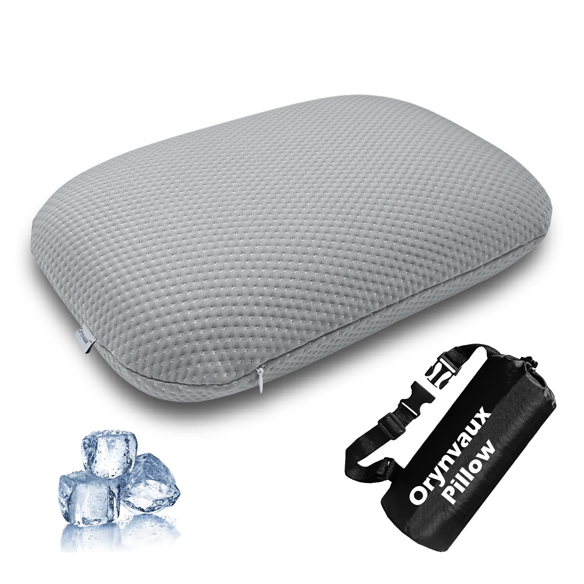 Small Travel Pillow, Portable Foldable Memory Foam Camping Pillow
