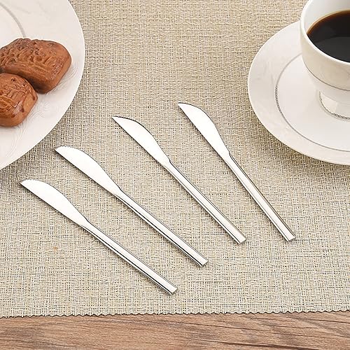 Miniatura 4 de VANRA Juego de cuchillos de postre de 5.8 pulgadas de acero inoxidable para niños, juego de cubiertos pequeños