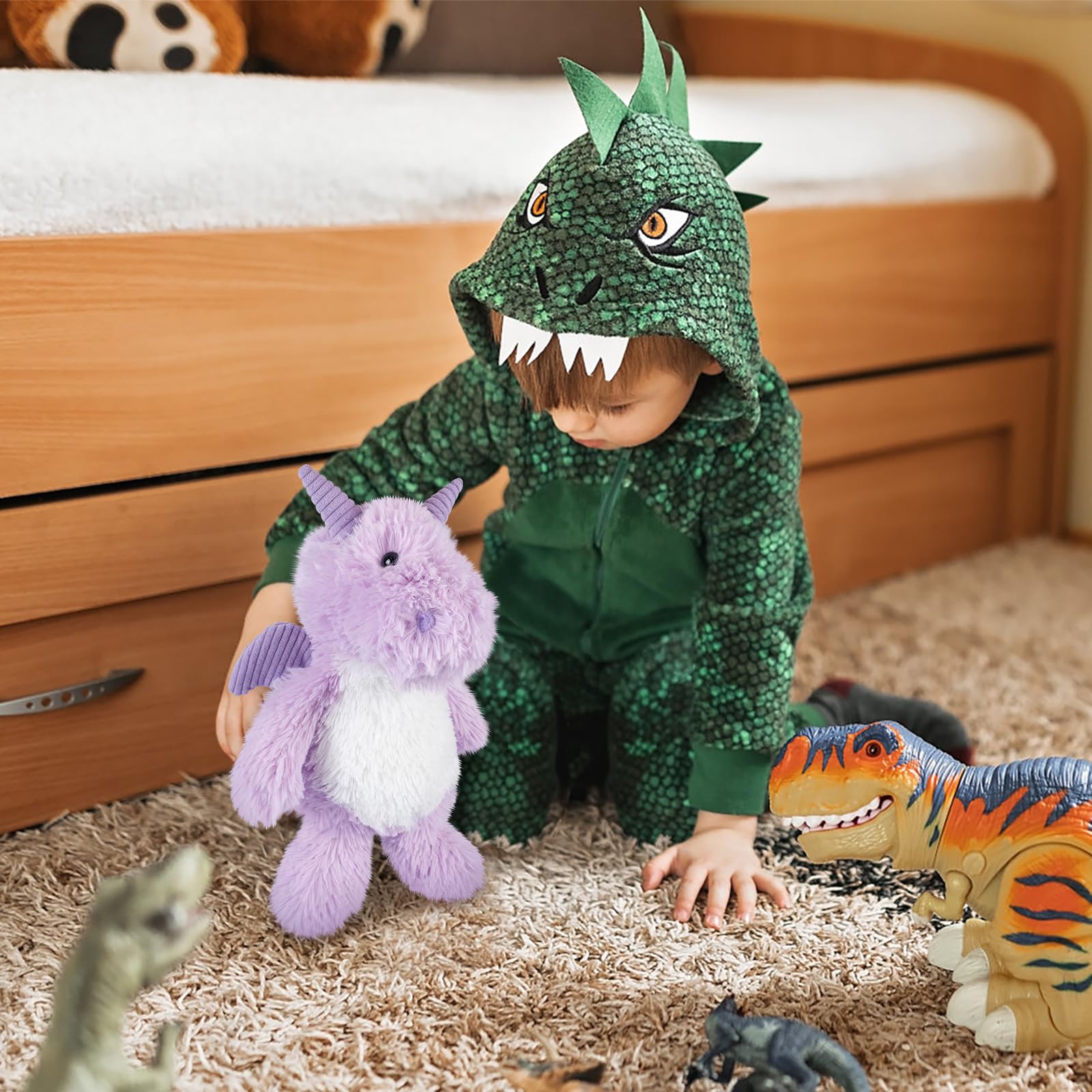 SuzziPals Heatable & Coolable Dragon Plush, Microwavable Heating Pad Stuffed Animal for Soothing & Relaxation, Dragon Gifts for Kids, Cute Plush Toys - Image 7