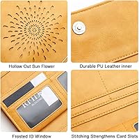 Vista 36 de Aphison - Cartera larga de cuero suave RFID para mujer, con caja de regalo