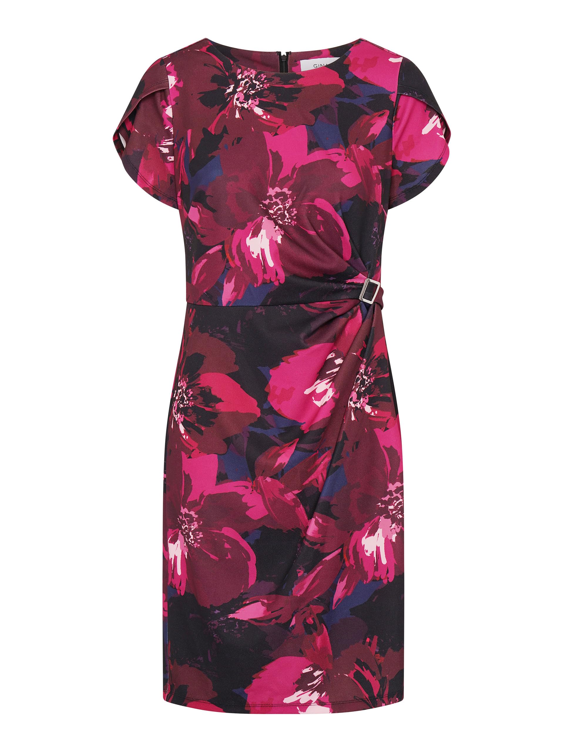Gina Bacconi Women's Floral Print Dress Cocktail, Multi, 8