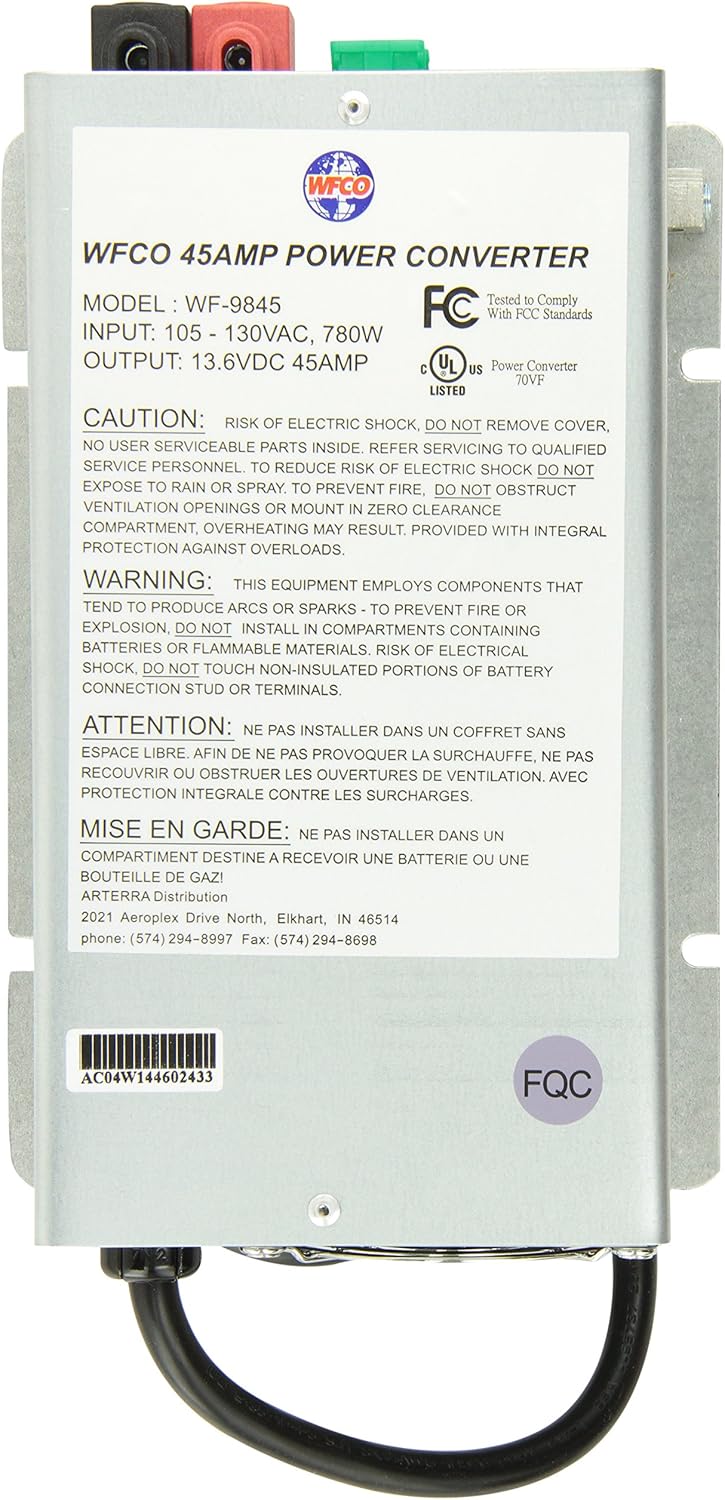WFCO Arterra WF-9845 45 Amp DC Deck Mount Converter