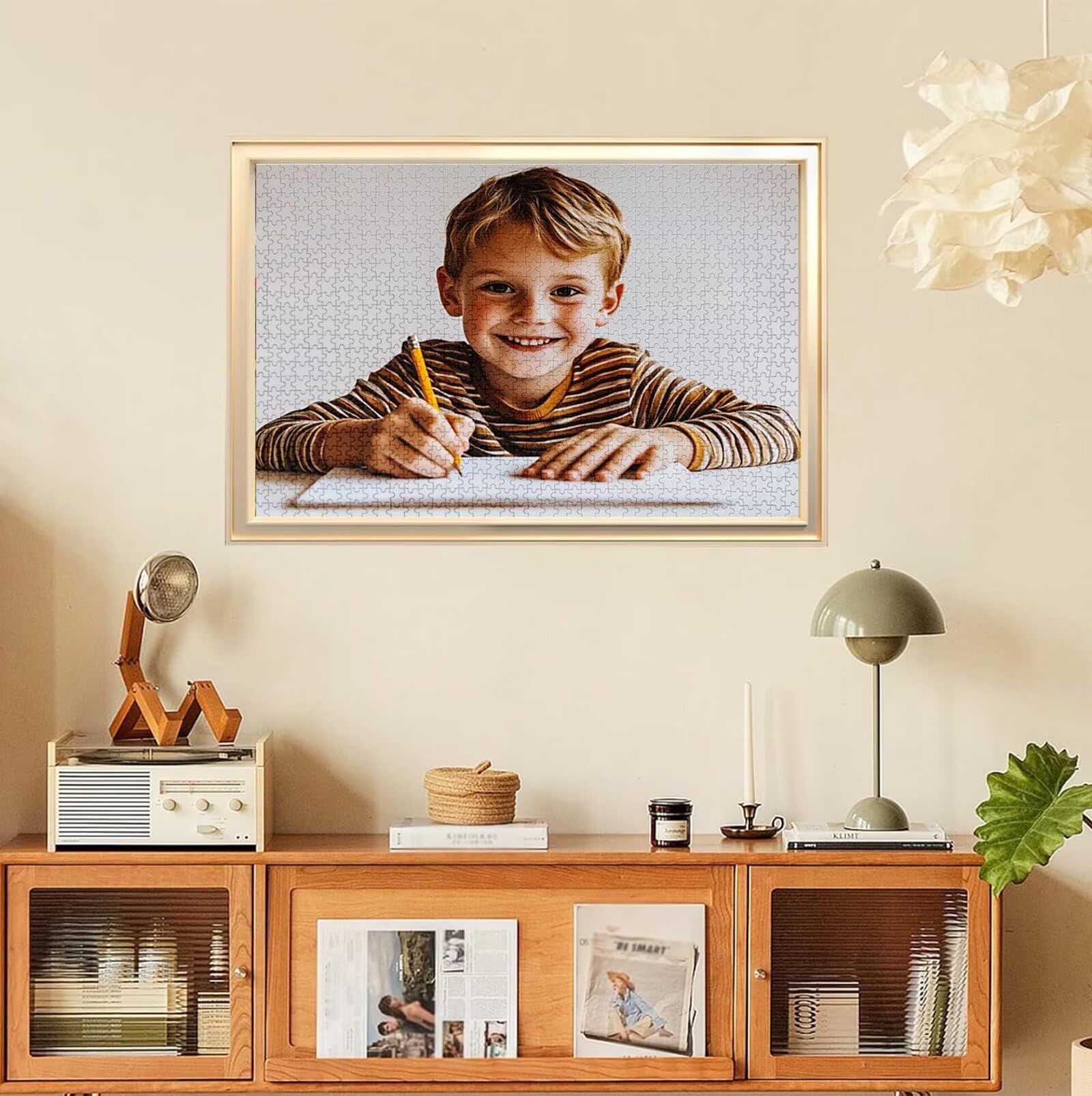 Puzzle Personalizado con Foto, Personalizada Rompecabezas Personalizado Diseña tu Logo Foto o Texto, Personalizado Navidad Halloween San Valentín Parejas Niños Familia Amigos h-4437
