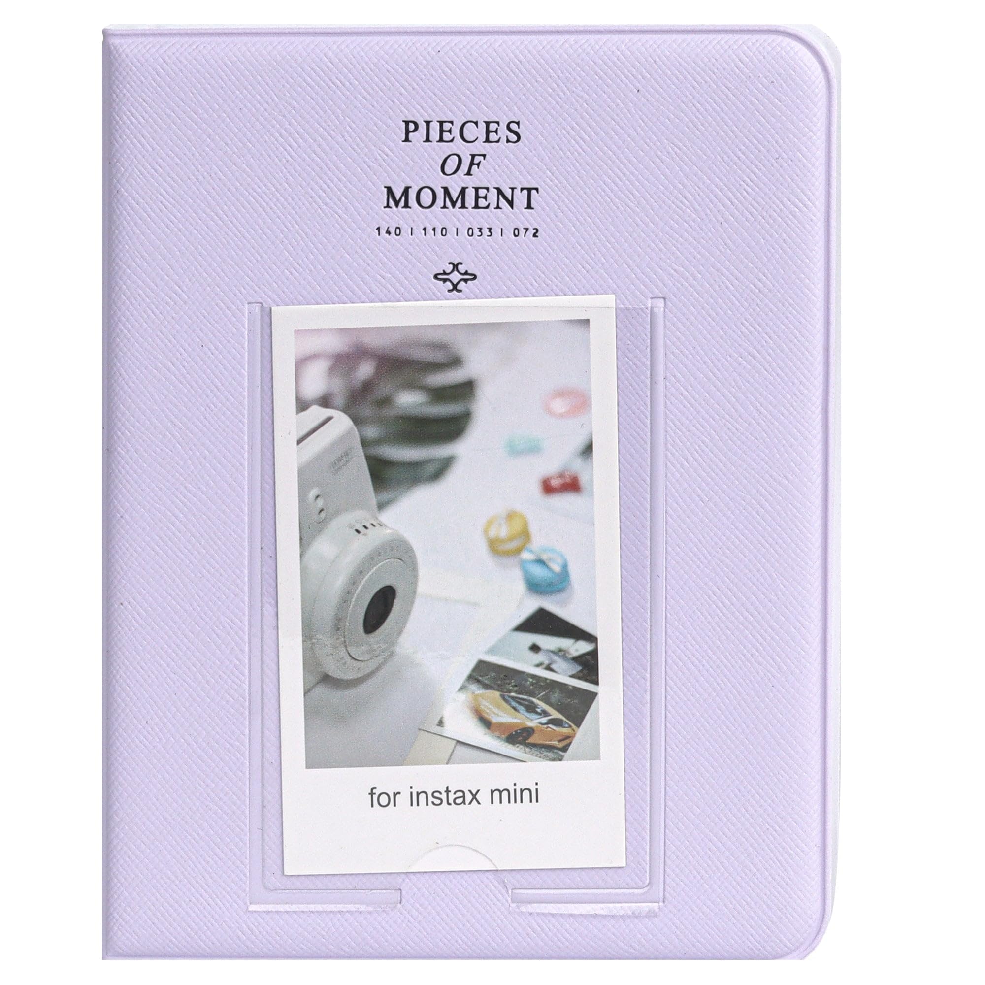 O Ozone 64 Pockets Photo album for Fujifilm Instax Mini 12 11 9 8+ 8 7s 25 26 50s 70 90/Polaroid Snap/Z2300/ Instant Printer Film Instant Camera & Name Card- Lilac Purple