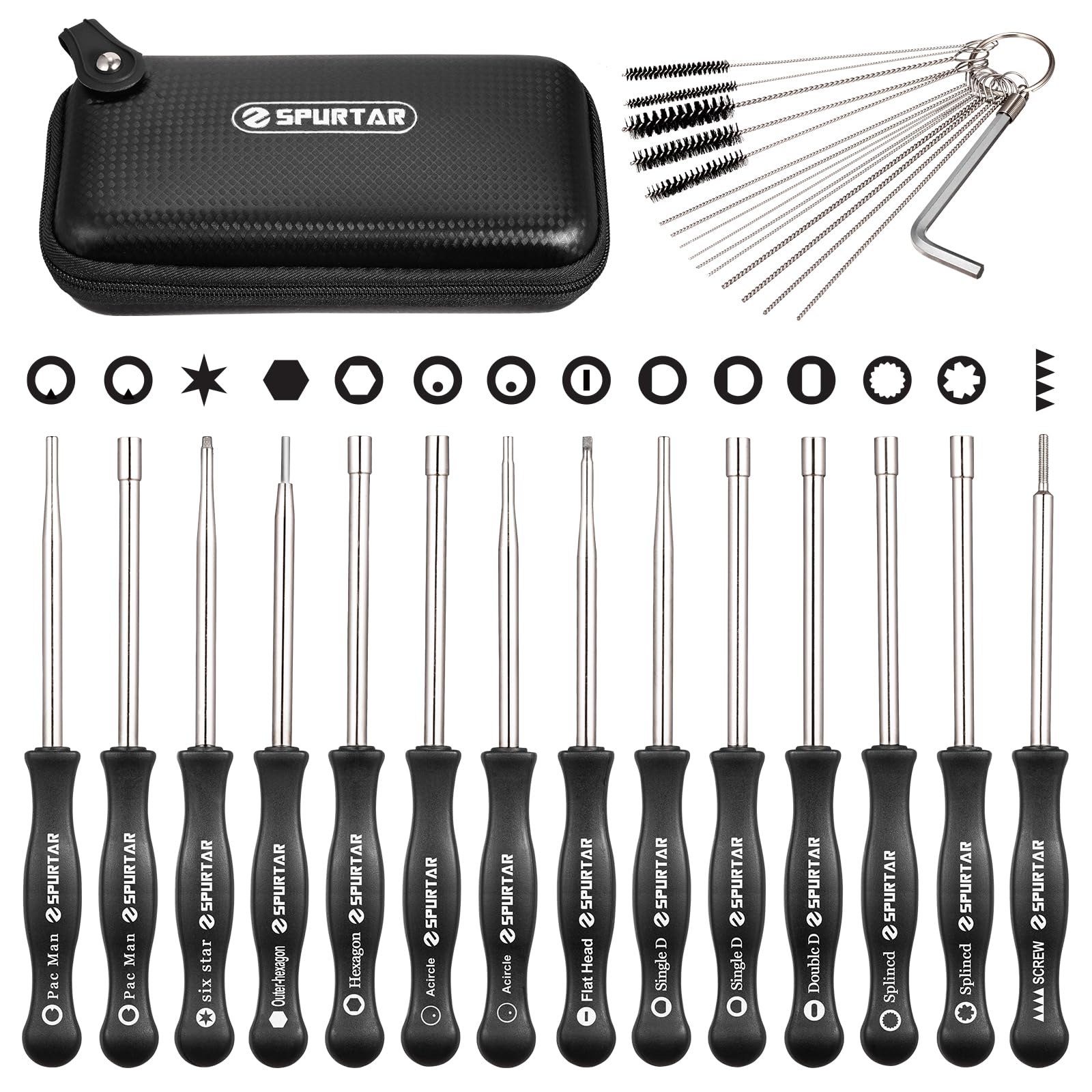 Spurtar 14 PCS Carburetor Adjustment and Cleaning Kit for Small Engines