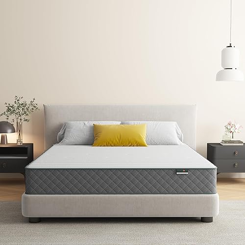 Miniatura 4 de PurrJoys Firm Full Mattress,10 Inch Hybrid Full Mattress in a Box with Gel Memory Foam, Pocket Innerspring, Pressure Relief, Motion Isolation,