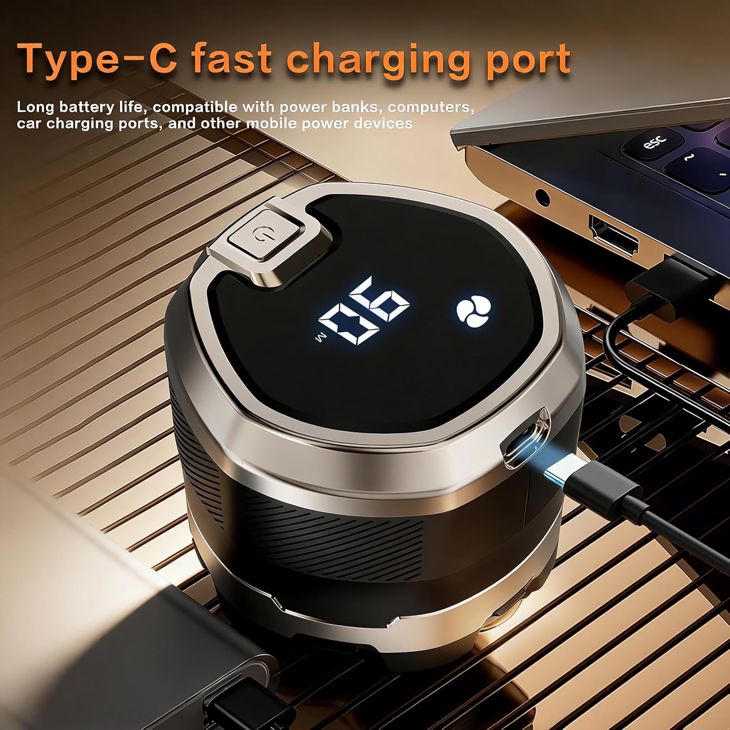 Head Shavers for Bald Men,Includes 1 Original Replacement Head, 7D Rotary Head Shaver, Wet & Dry Waterproof, LED Display, USB-C Fast Charging