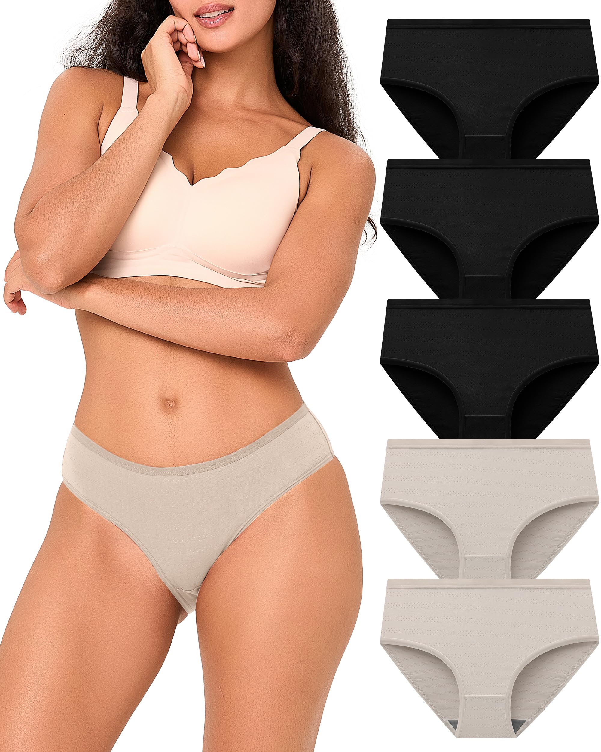BAMBOO COOL Womens Underwear Breathable Mesh Moisture-Wicking Briefs, Soft &amp; Lightweight Panties