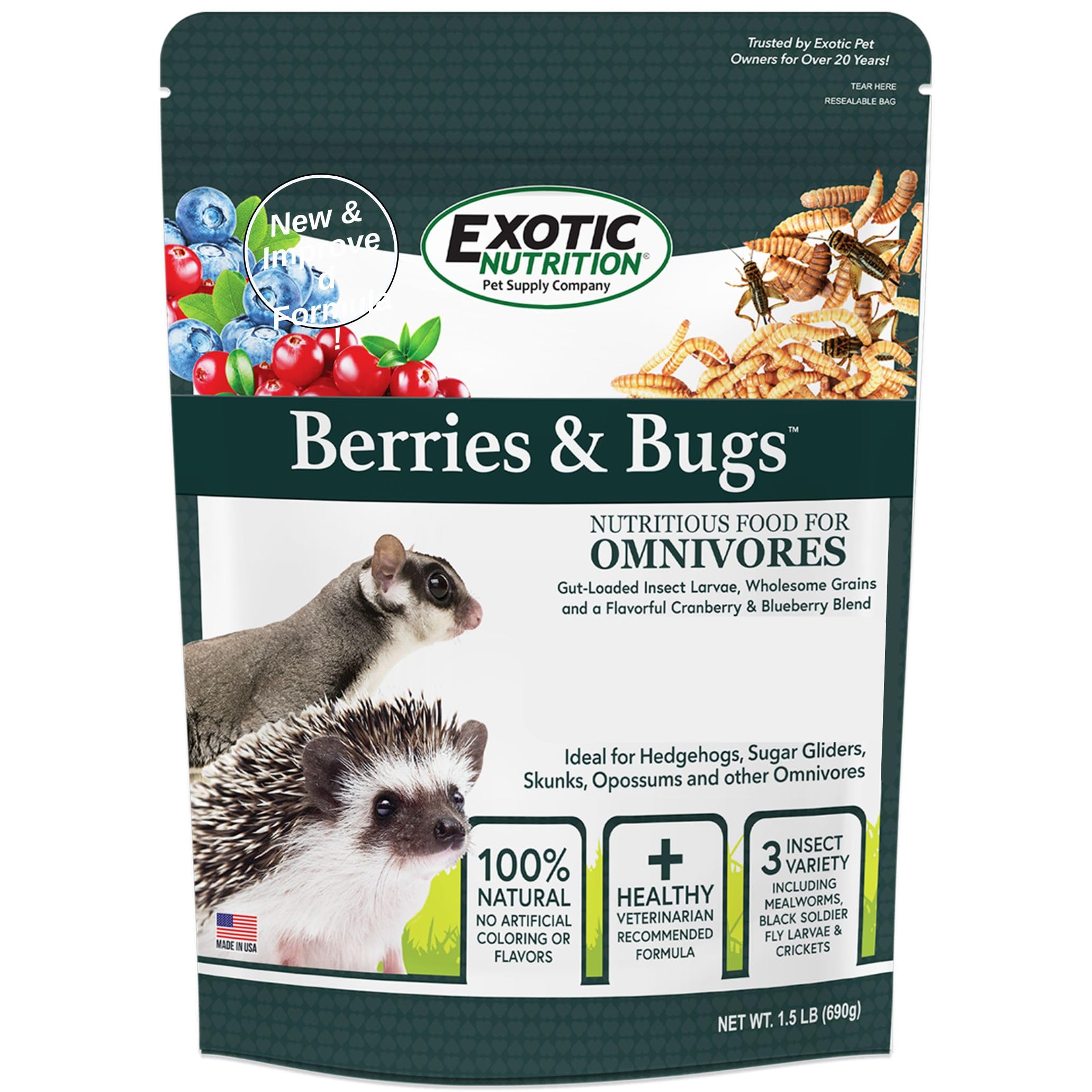 Exotic Nutrition Berries & Bugs 1.5 LB