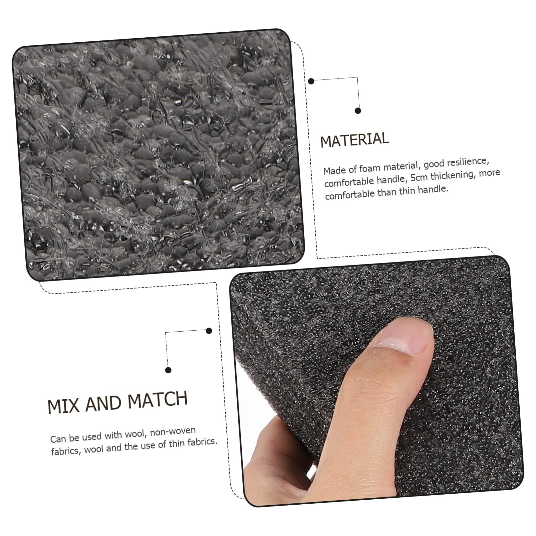 VILLCASE Felting Tool Pad 2pcs Wool Felt Work Mat DIY Craft Felting Workbench Felt Accessories