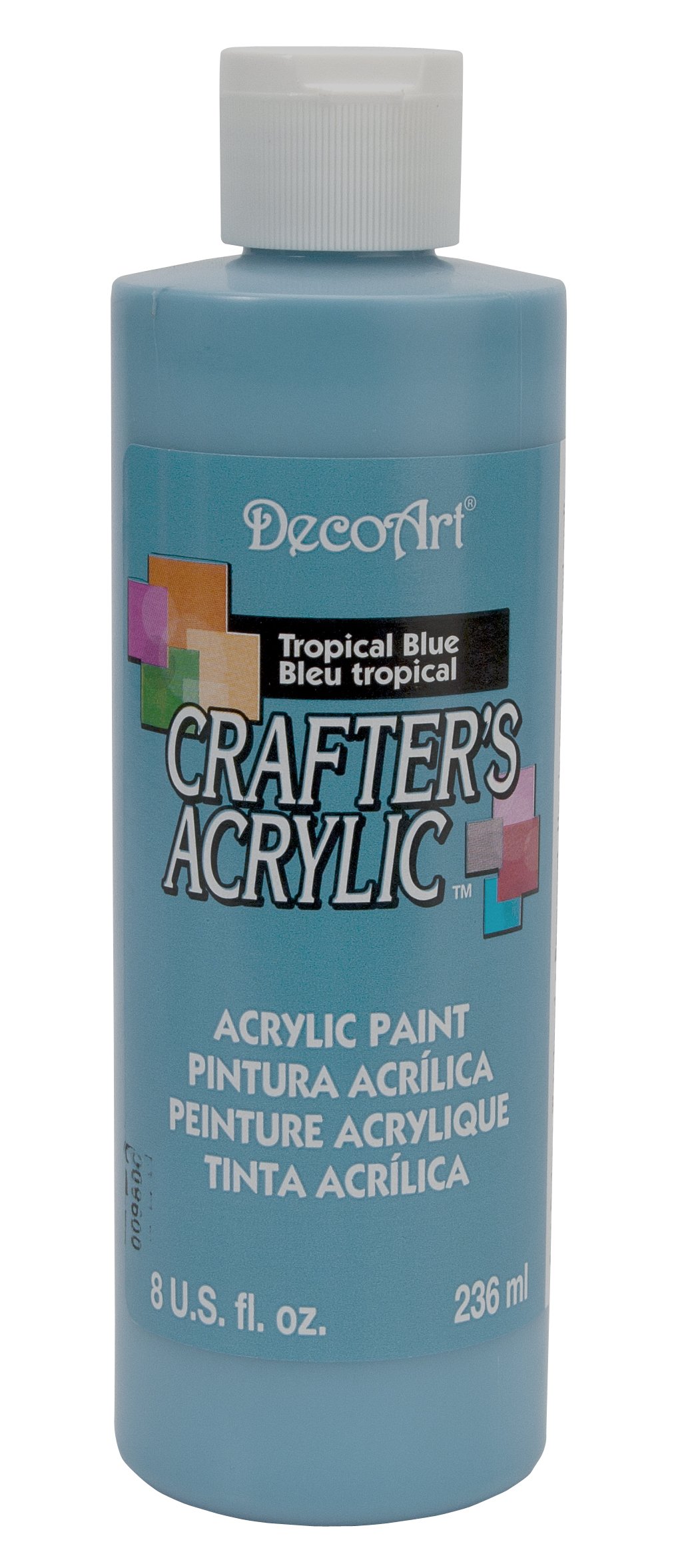 Decoart Blue (Tropical Blue) Deco Art – Crafter's Acrylic All Purpose Paint, 8 Ounces